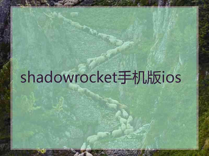 shadowrocket手机版ios