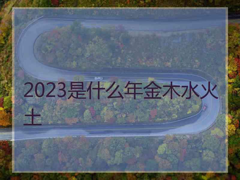 2023是什么年金木水火土