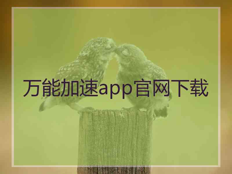 万能加速app官网下载