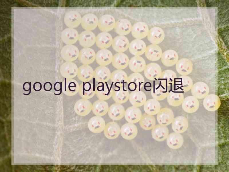 google playstore闪退