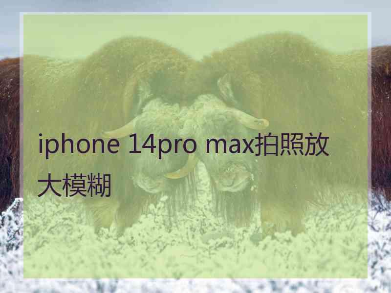 iphone 14pro max拍照放大模糊