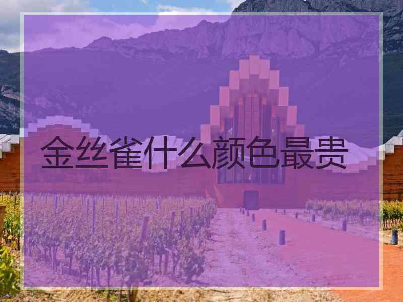 金丝雀什么颜色最贵