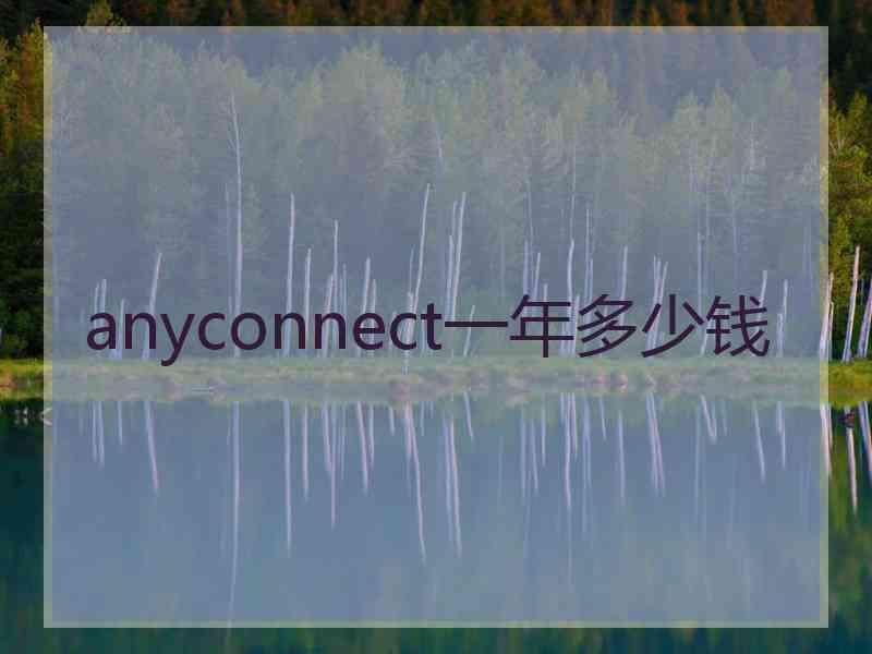 anyconnect一年多少钱