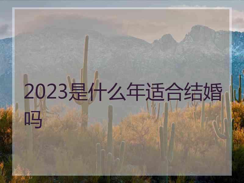 2023是什么年适合结婚吗