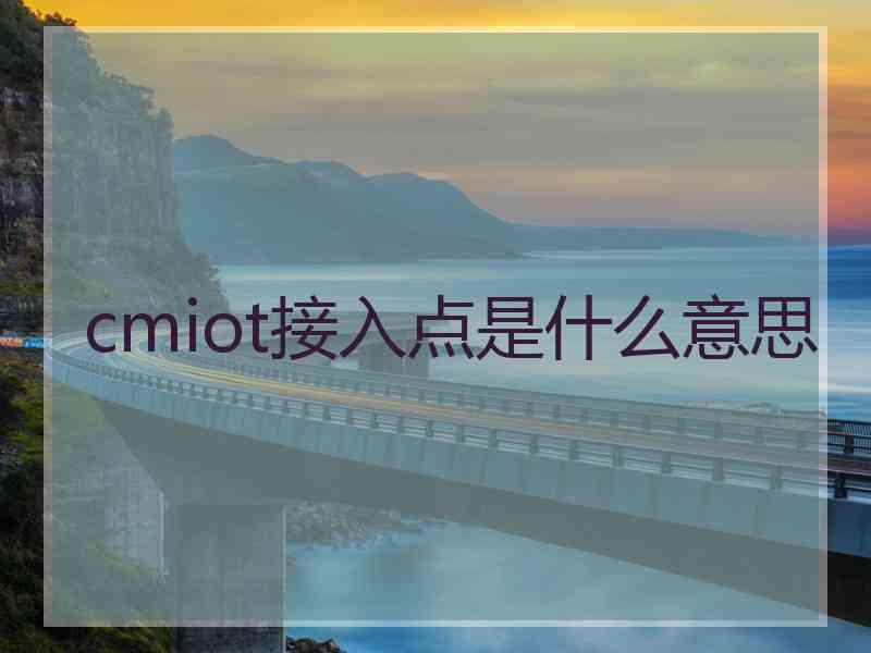 cmiot接入点是什么意思