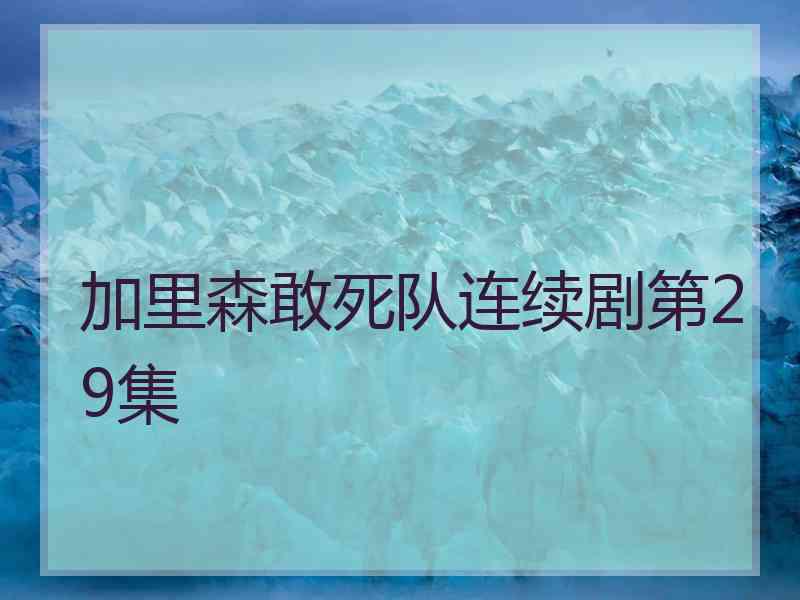 加里森敢死队连续剧第29集