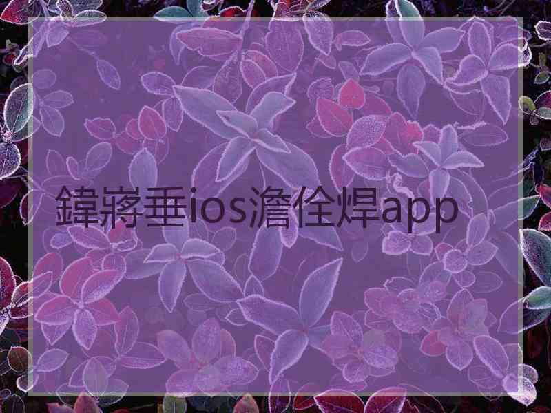 鍏嶈垂ios澹佺焊app