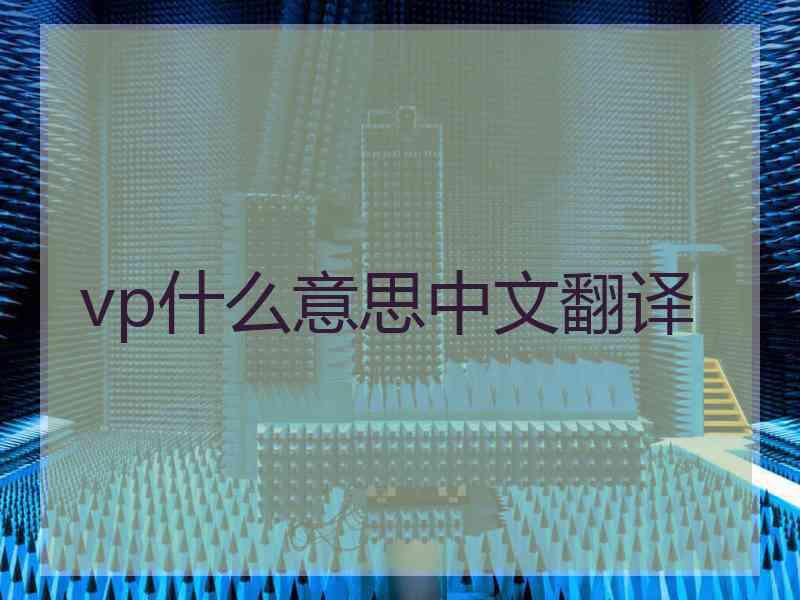 vp什么意思中文翻译