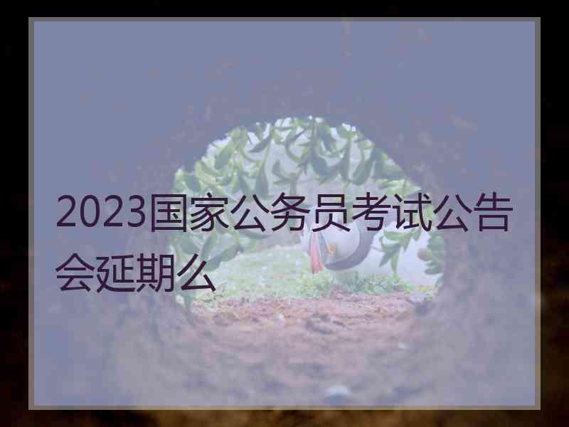 2023国家公务员考试公告会延期么