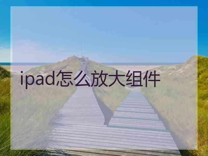 ipad怎么放大组件