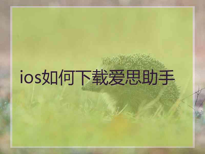 ios如何下载爱思助手