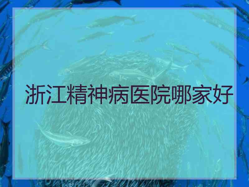 浙江精神病医院哪家好