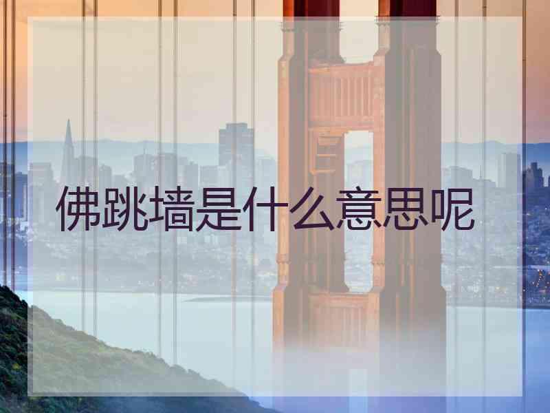 佛跳墙是什么意思呢