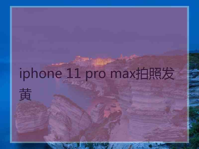 iphone 11 pro max拍照发黄