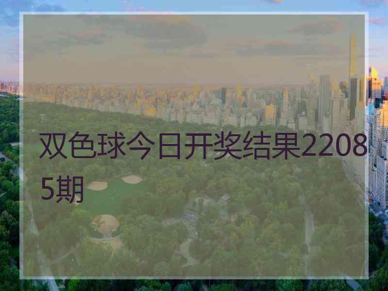 双色球今日开奖结果22085期