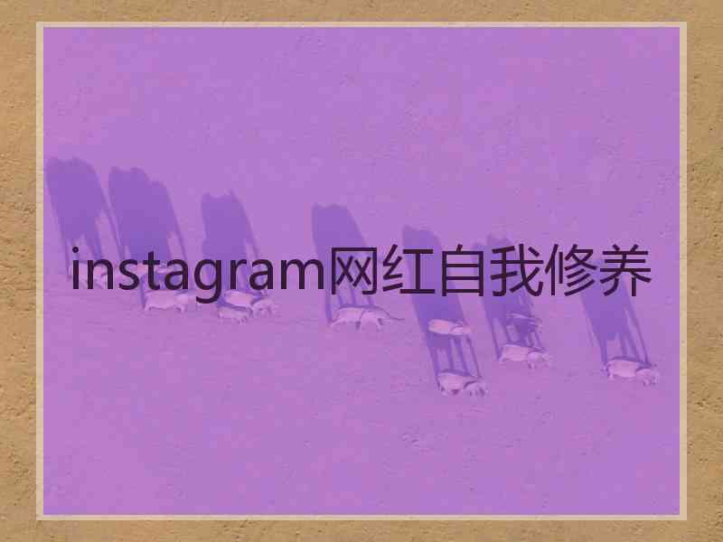 instagram网红自我修养