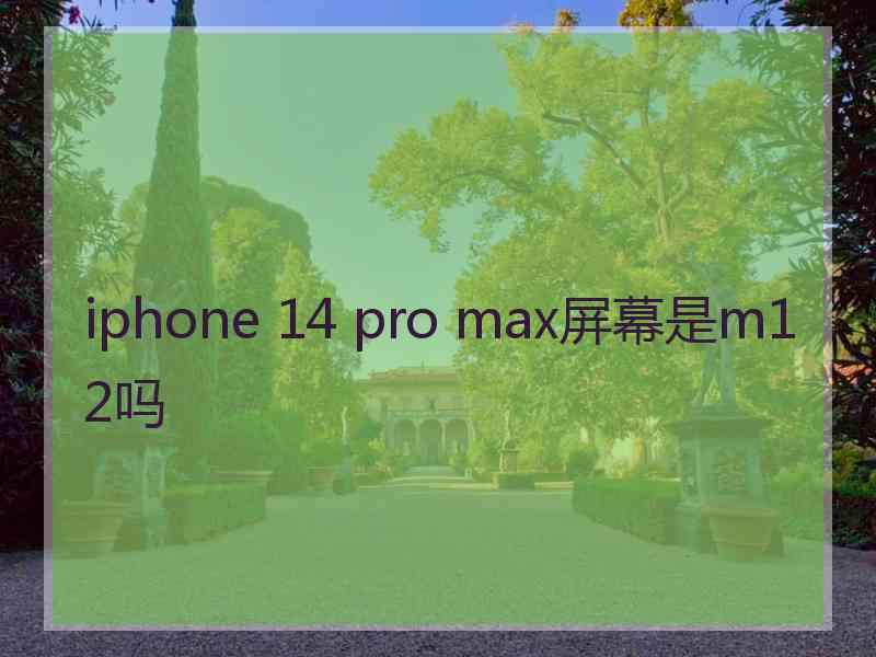 iphone 14 pro max屏幕是m12吗