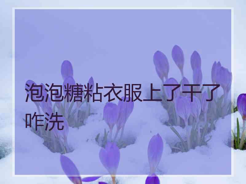 泡泡糖粘衣服上了干了咋洗