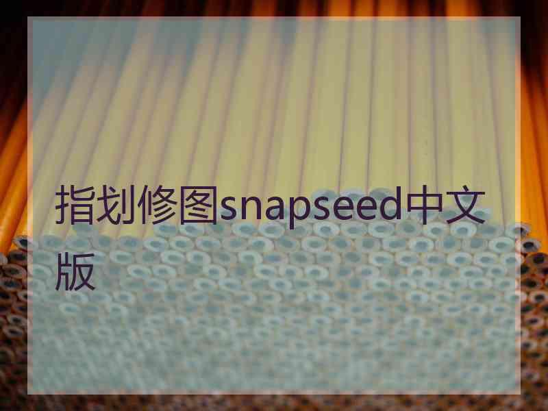 指划修图snapseed中文版