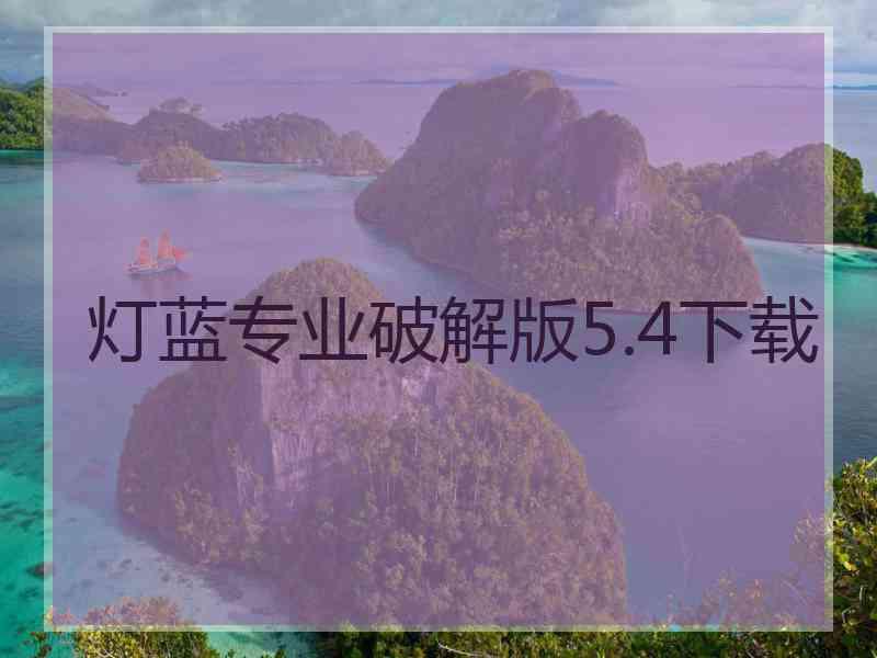 灯蓝专业破解版5.4下载