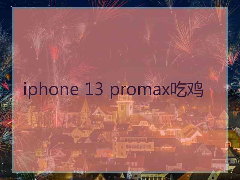 iphone 13 promax吃鸡