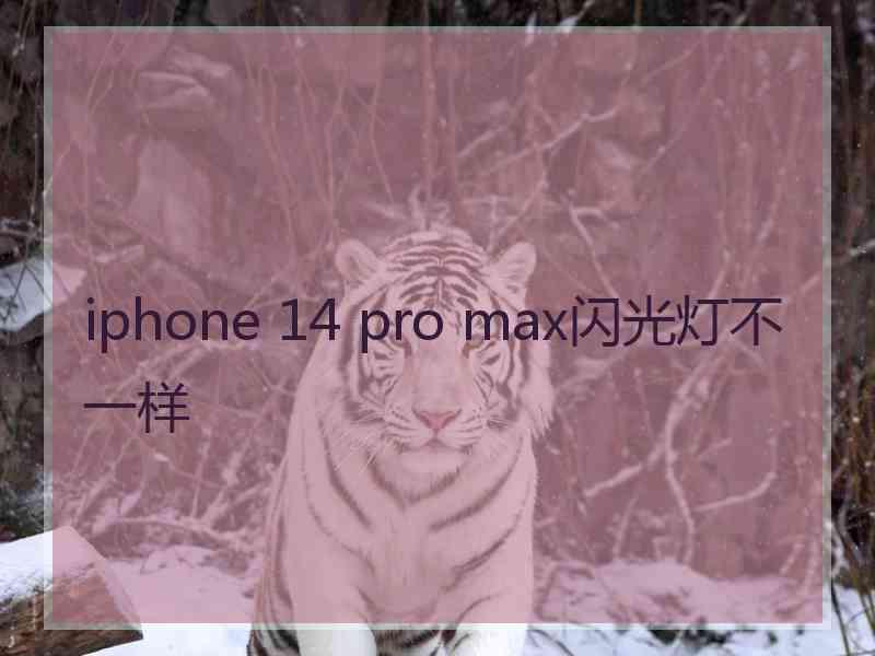 iphone 14 pro max闪光灯不一样