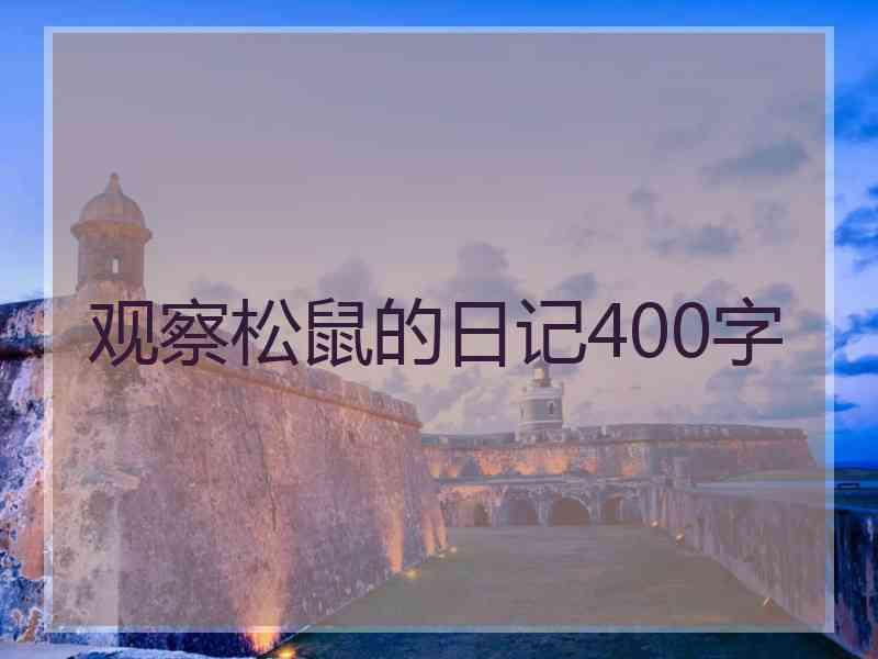 观察松鼠的日记400字