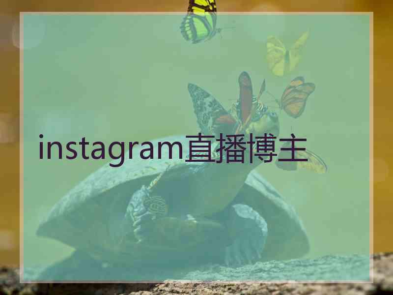 instagram直播博主