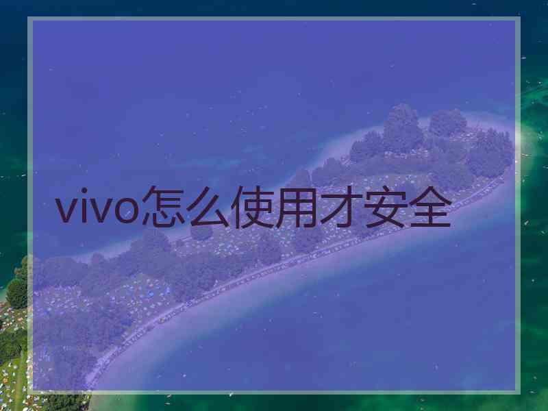 vivo怎么使用才安全