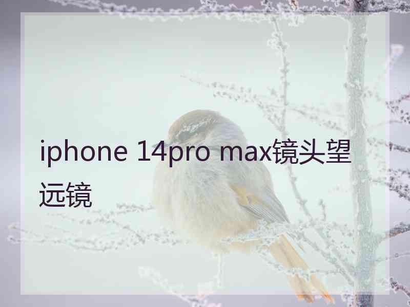 iphone 14pro max镜头望远镜