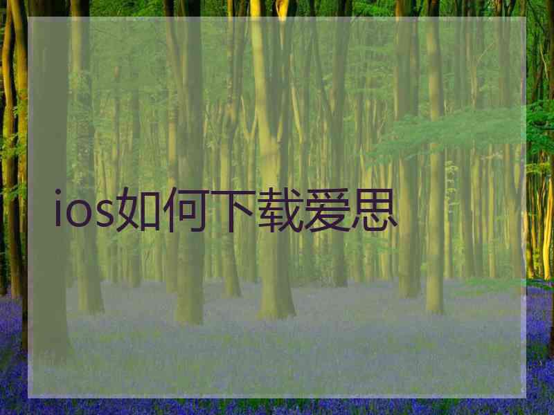 ios如何下载爱思