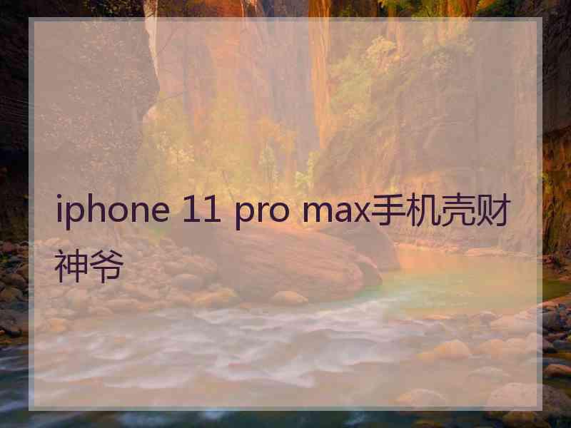 iphone 11 pro max手机壳财神爷