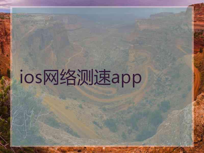 ios网络测速app