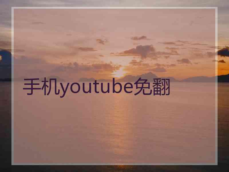 手机youtube免翻