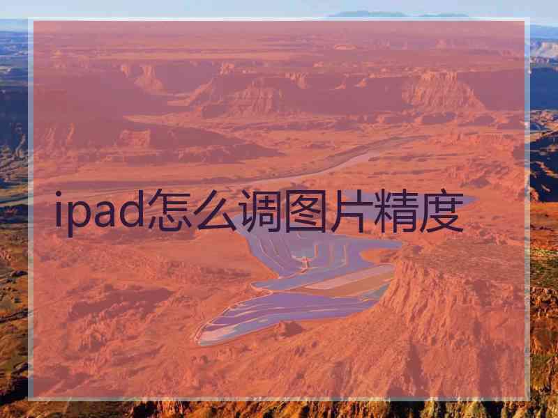 ipad怎么调图片精度