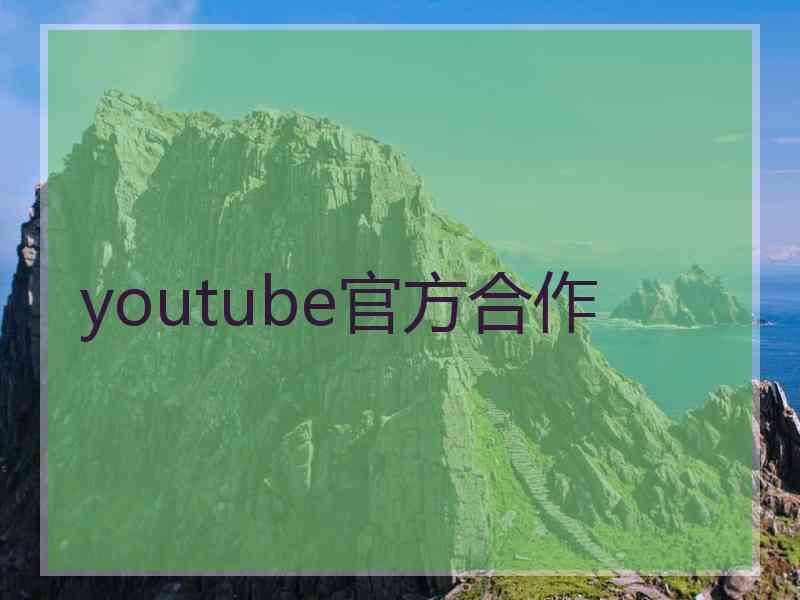 youtube官方合作