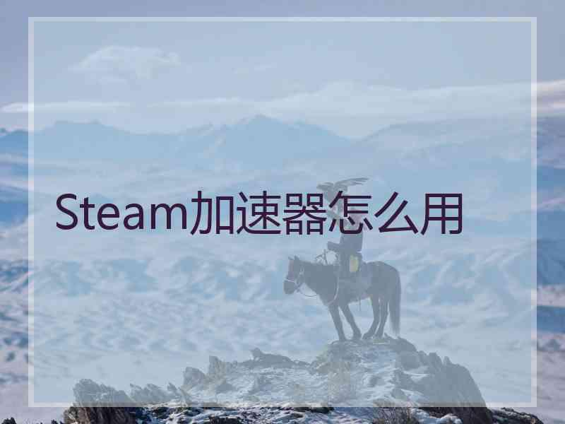 Steam加速器怎么用