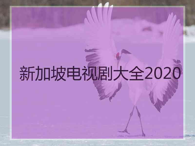 新加坡电视剧大全2020