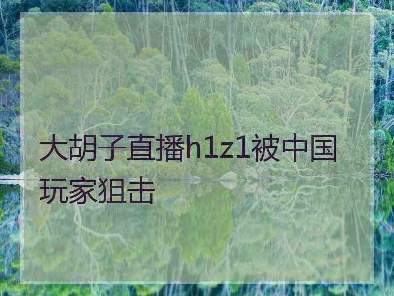 大胡子直播h1z1被中国玩家狙击