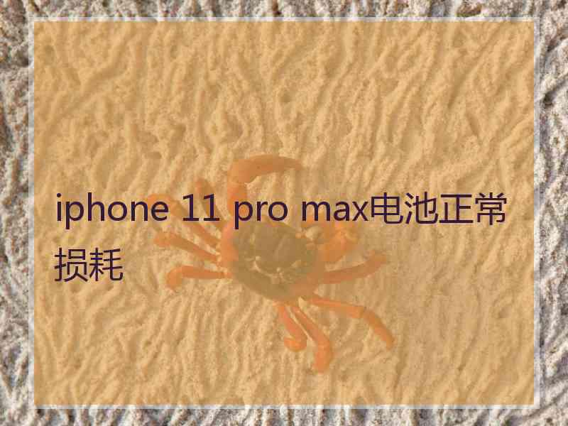 iphone 11 pro max电池正常损耗