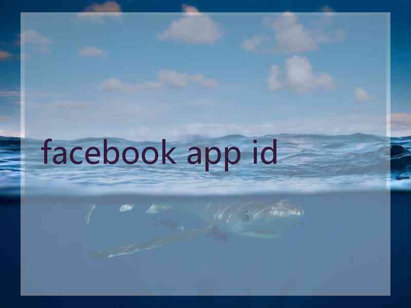 facebook app id