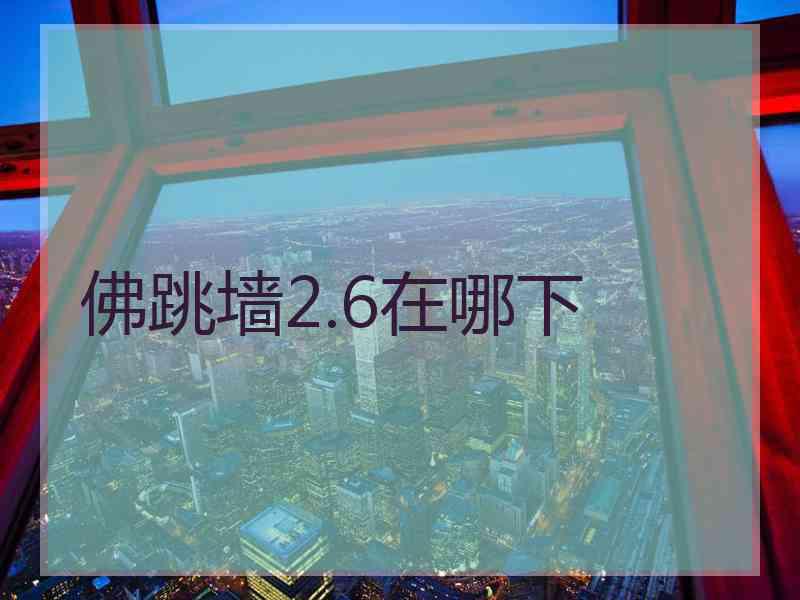 佛跳墙2.6在哪下