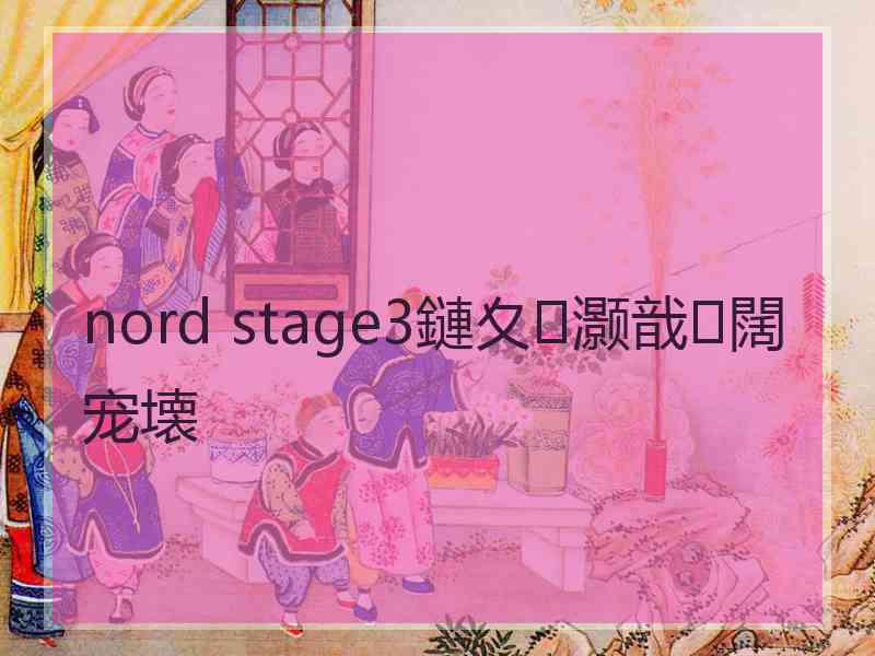 nord stage3鏈夊灏戠闊宠壊