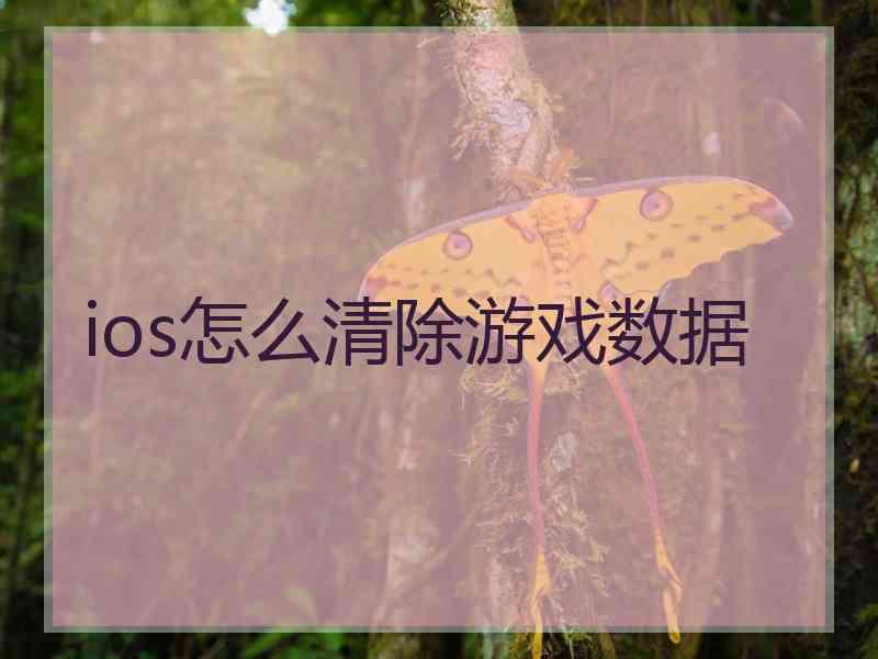 ios怎么清除游戏数据