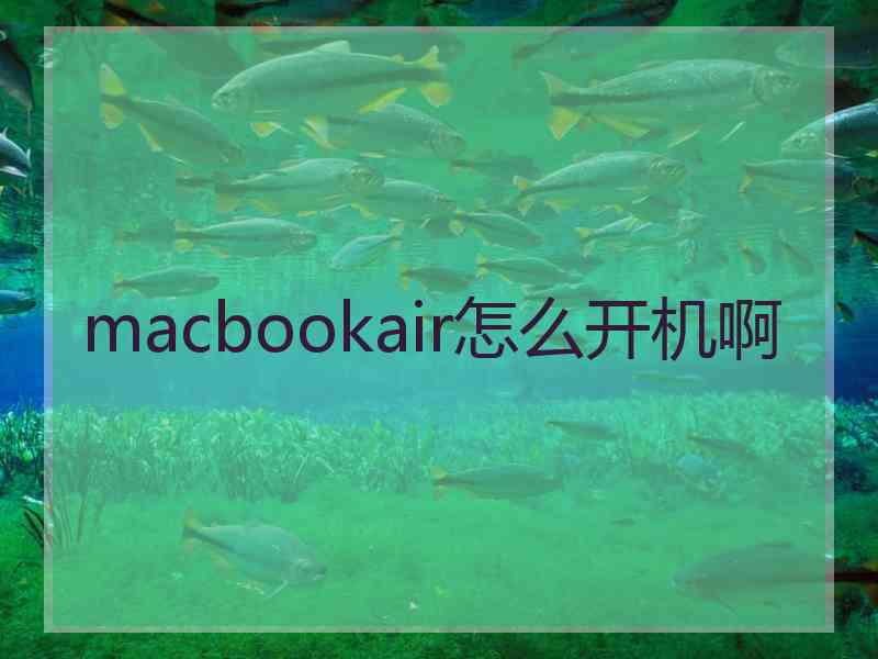 macbookair怎么开机啊