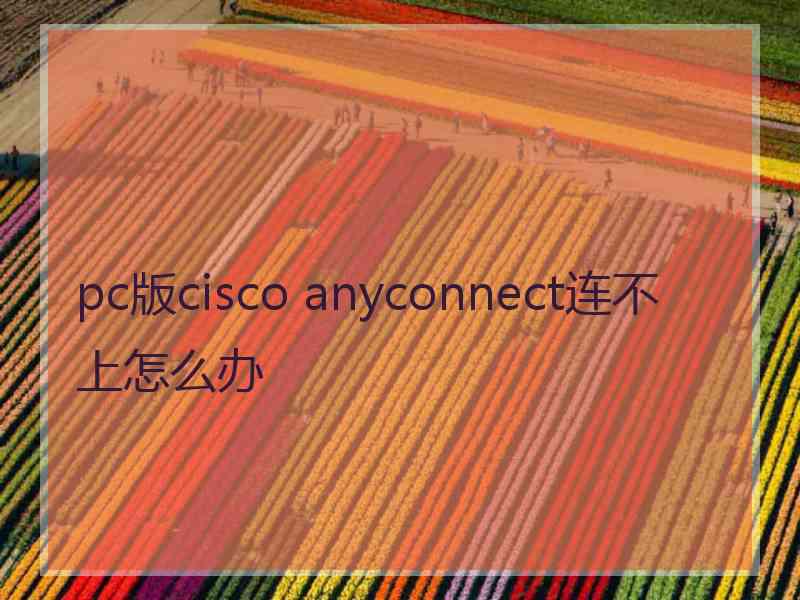 pc版cisco anyconnect连不上怎么办