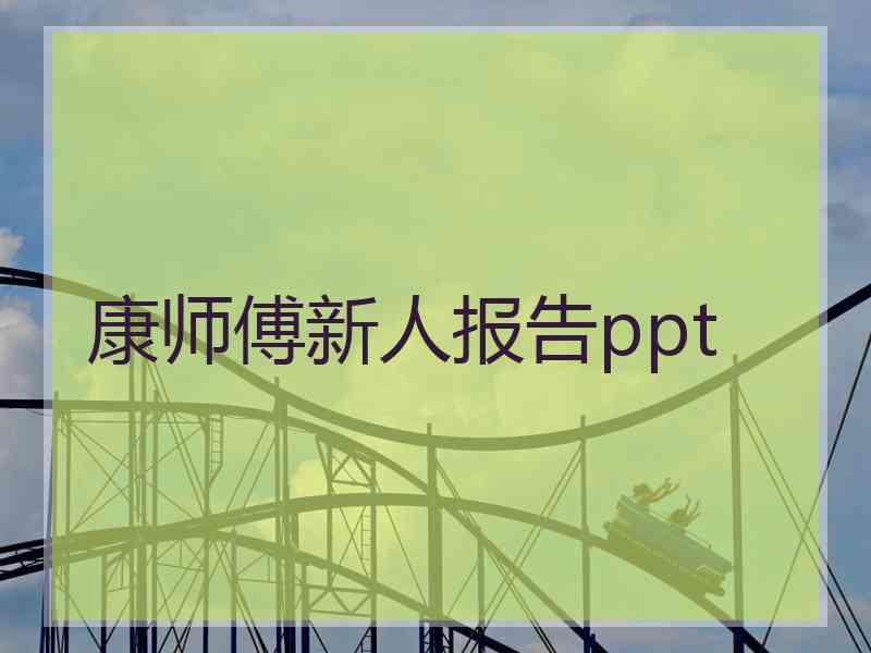 康师傅新人报告ppt