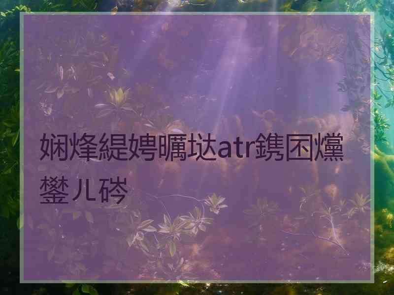 娴烽緹娉曞垯atr鎸囨爣鐢ㄦ硶