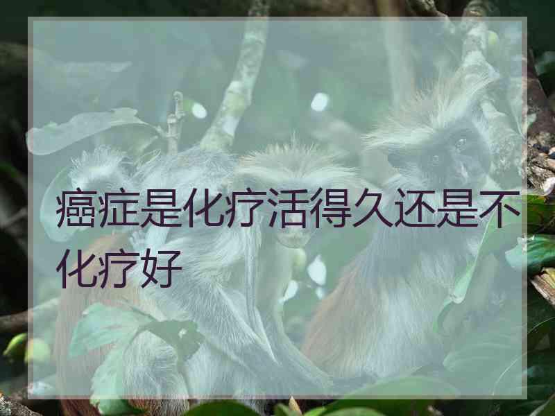 癌症是化疗活得久还是不化疗好