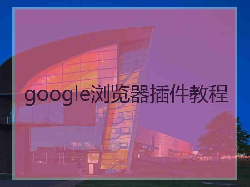 google浏览器插件教程